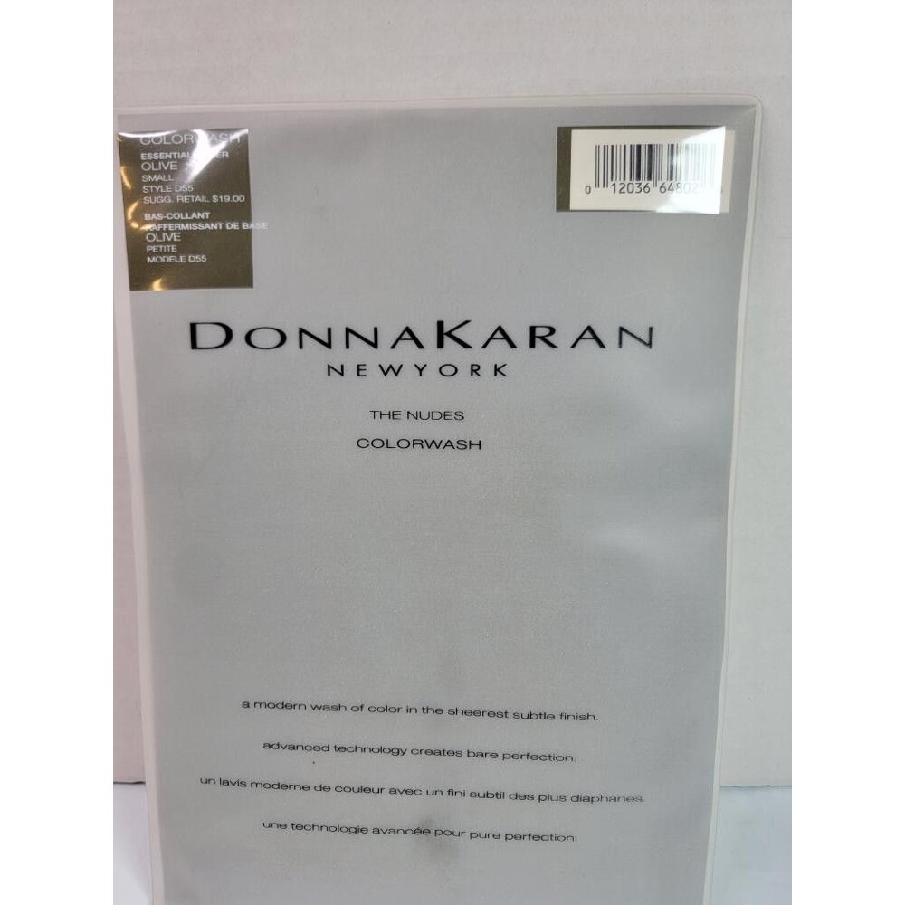 Donna Karan The Nudes Colorwash Essential Toner Tights Olive Small Petite D55